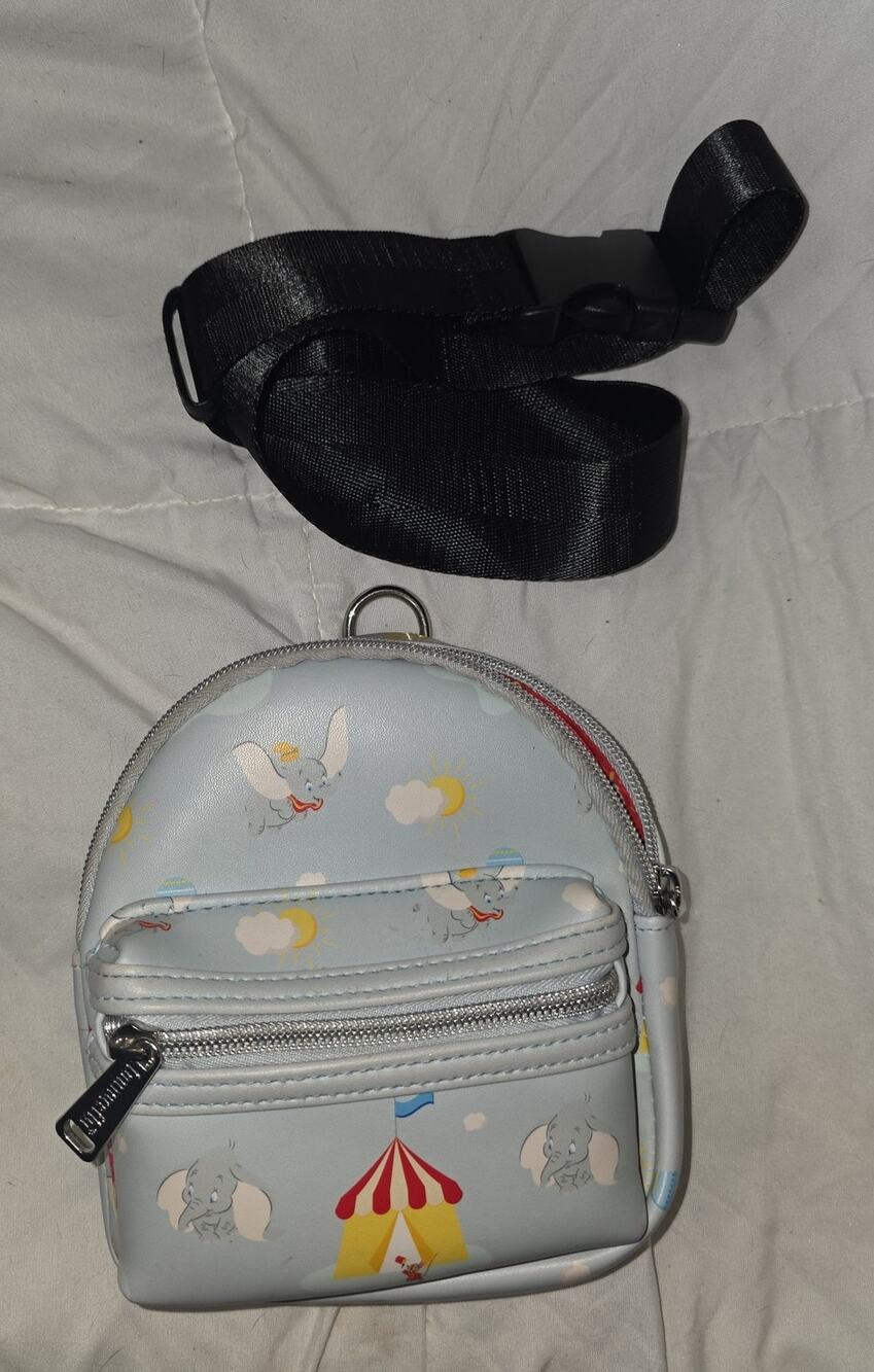 Loungefly disneys Dumbo Mini Backpack/ belt bag/ wallet with Strap!